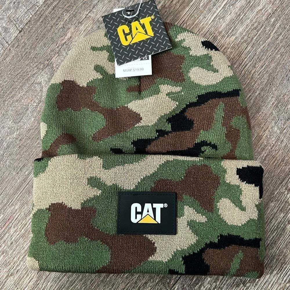 Caterpillar CAT Label Cuff Beanie- Camo